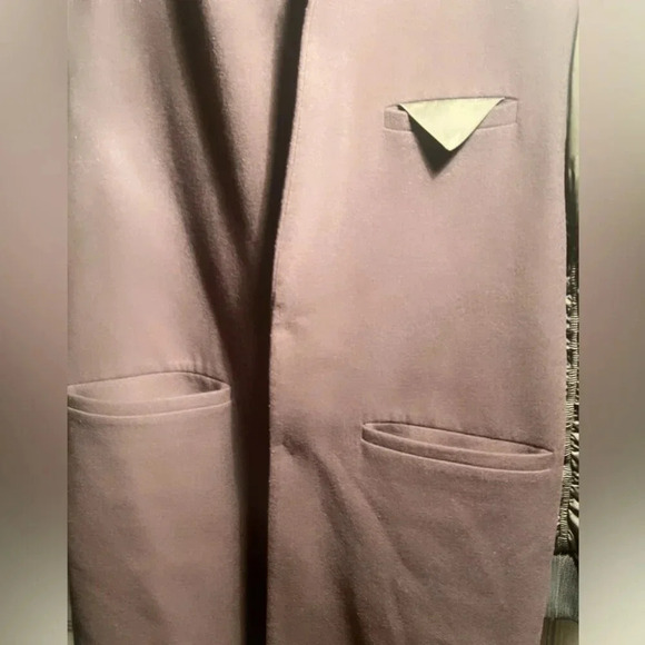 Vintage Mark FAIRWHALE nylon wool green 2 snap pockets overcoat jacket XXL - Picture 5 of 6